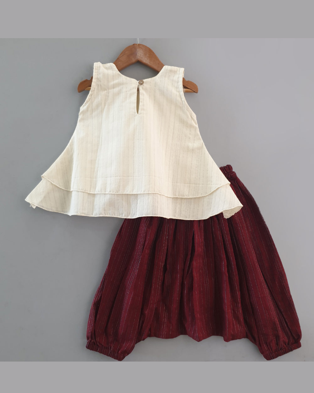 Girls:Flared Top With Harem Pant