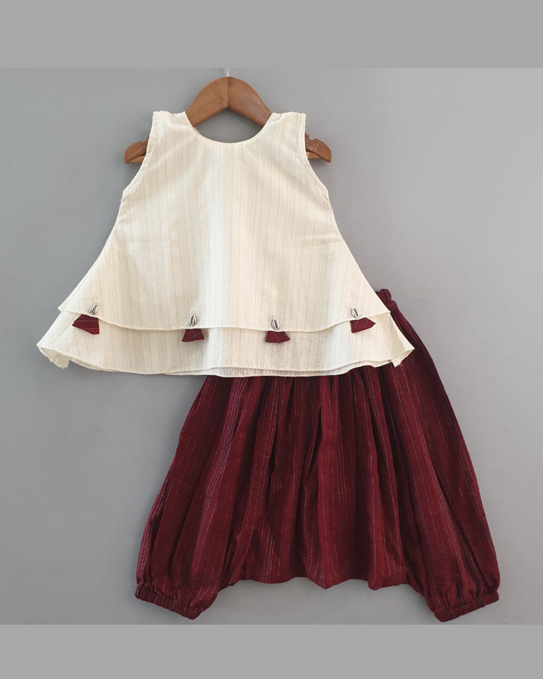 Girls:Flared Top With Harem Pant