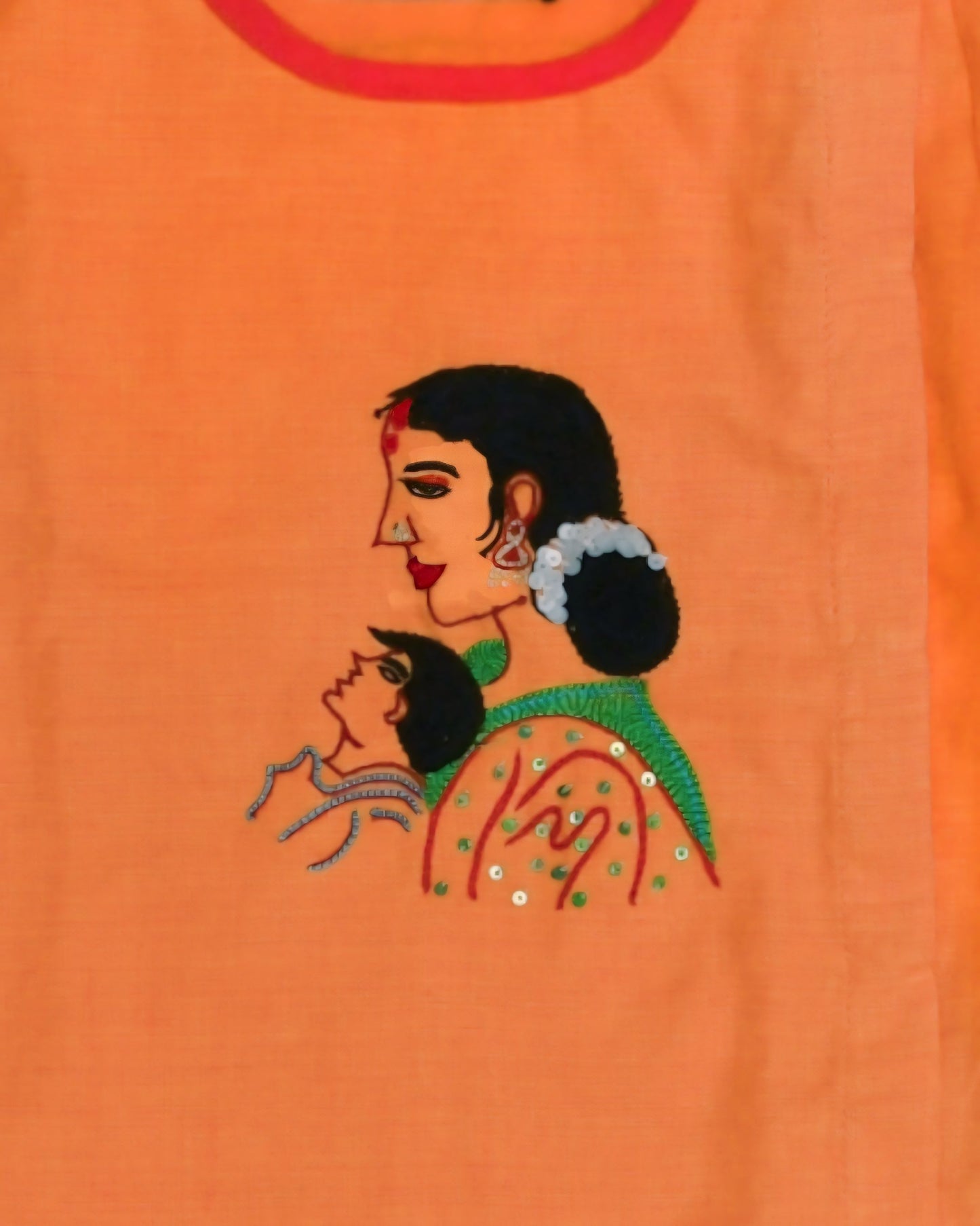 Mother Son Embroidery Dhoti Kurta Set For Baby Boy
