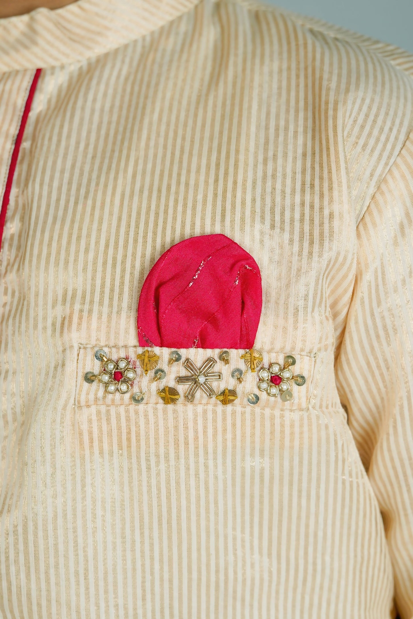Boys Off-White Opulence Kurta Set