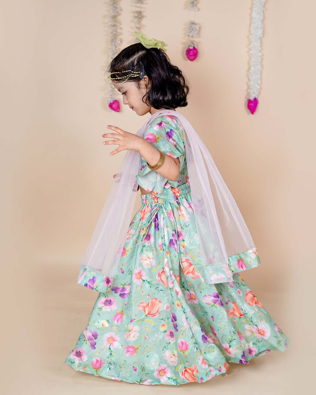 Chanda Mama Girls Flora Lehenga Set