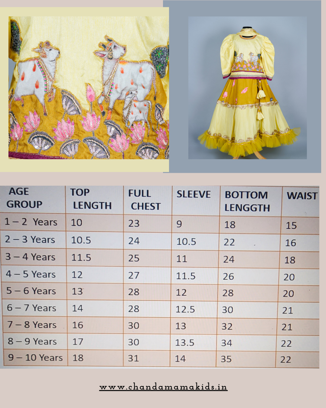 Girls Hand work Detailing Mustard pichwai Lehenga