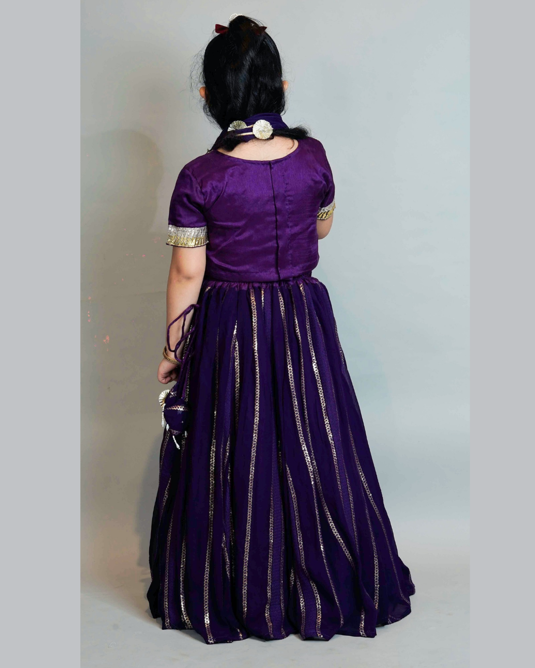 Regal Elegance Dark Purple Lehenga Set