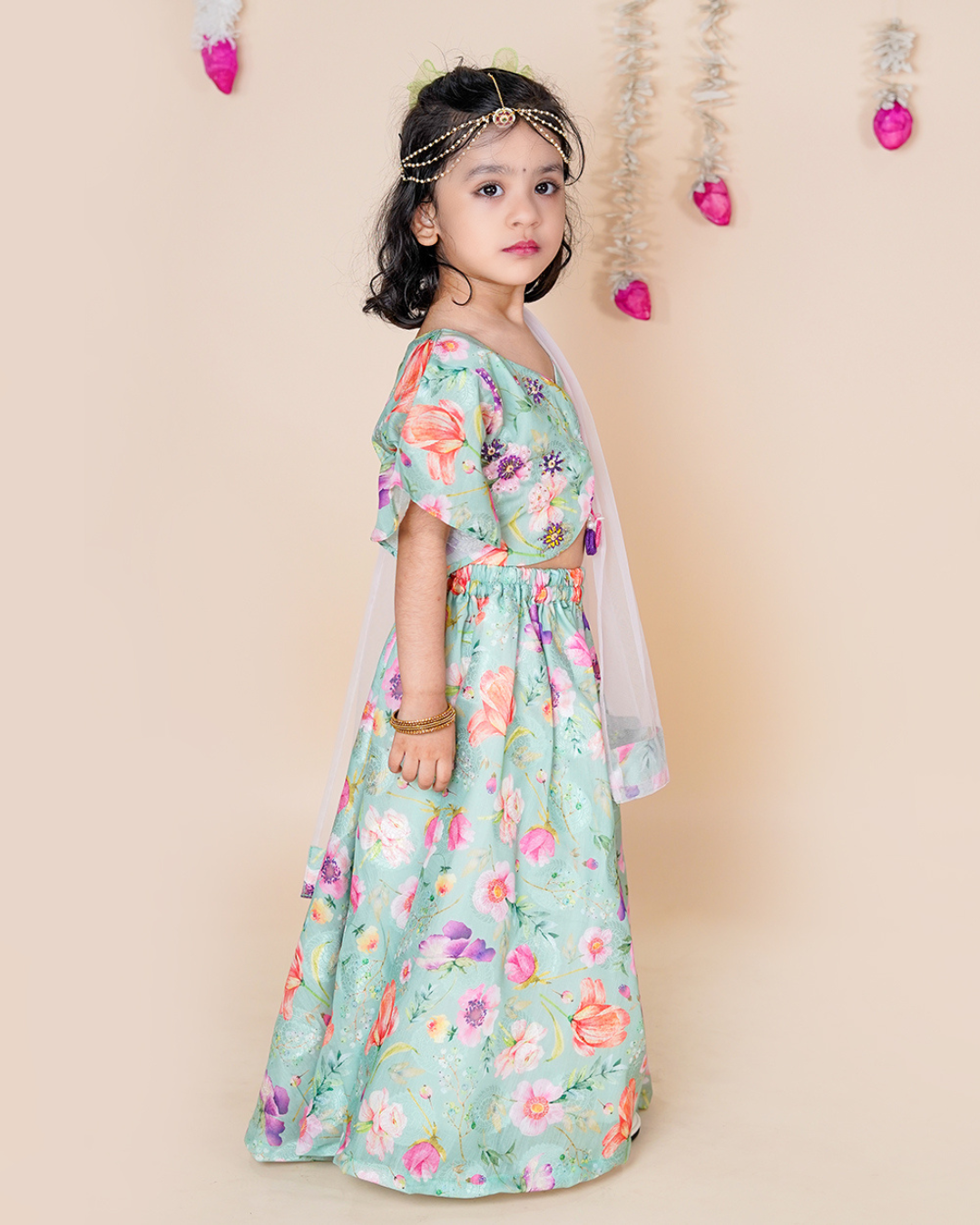Chanda Mama Girls Flora Lehenga Set