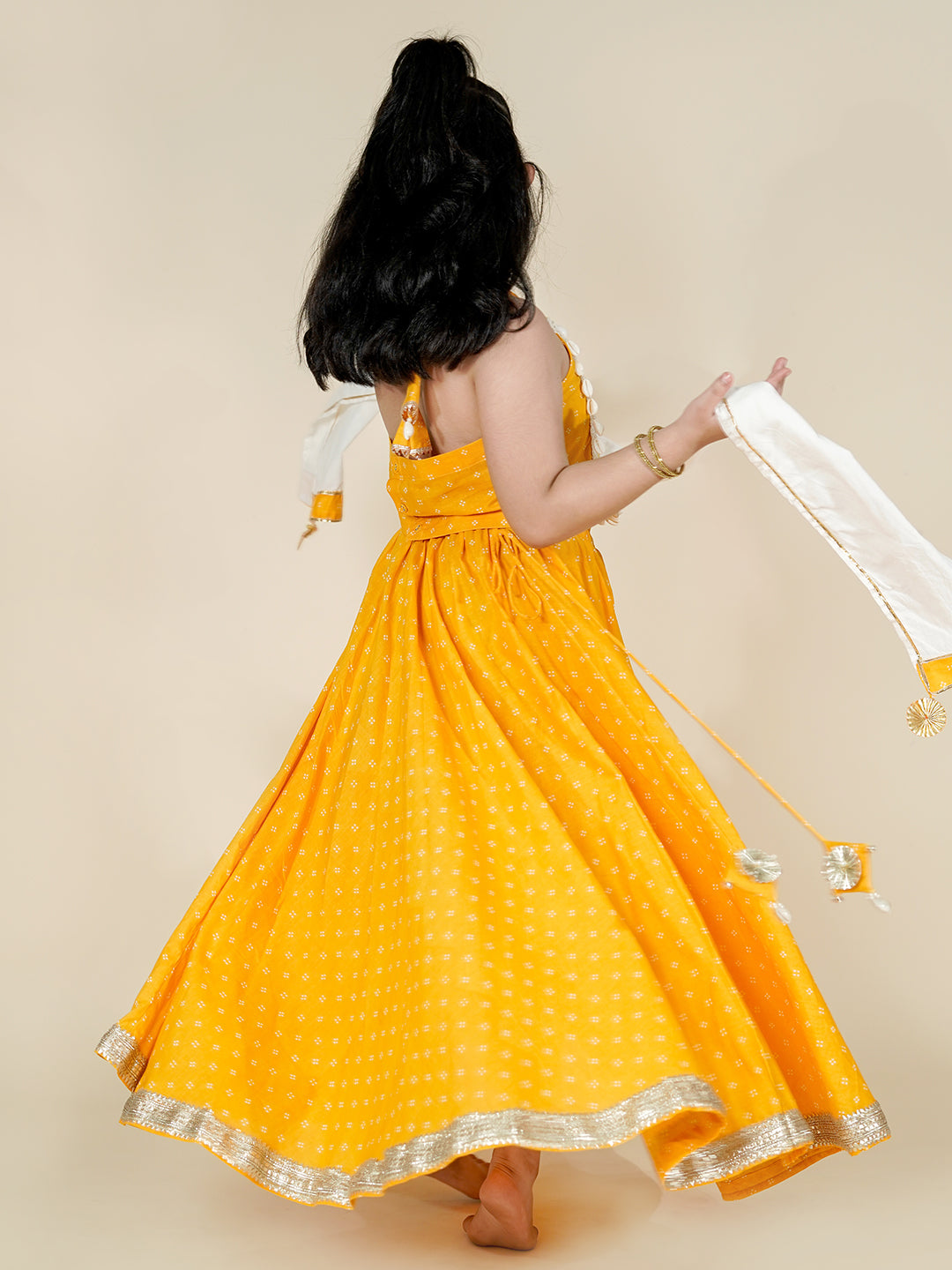 Dandiya Nights – Navratri Lehenga Choli in Mustard Yellow