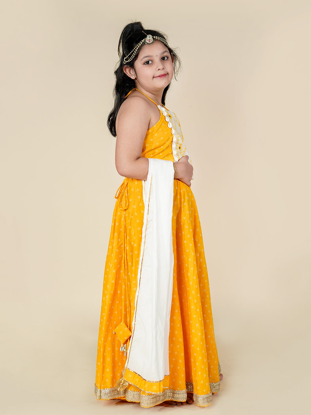 Dandiya Nights – Navratri Lehenga Choli in Mustard Yellow