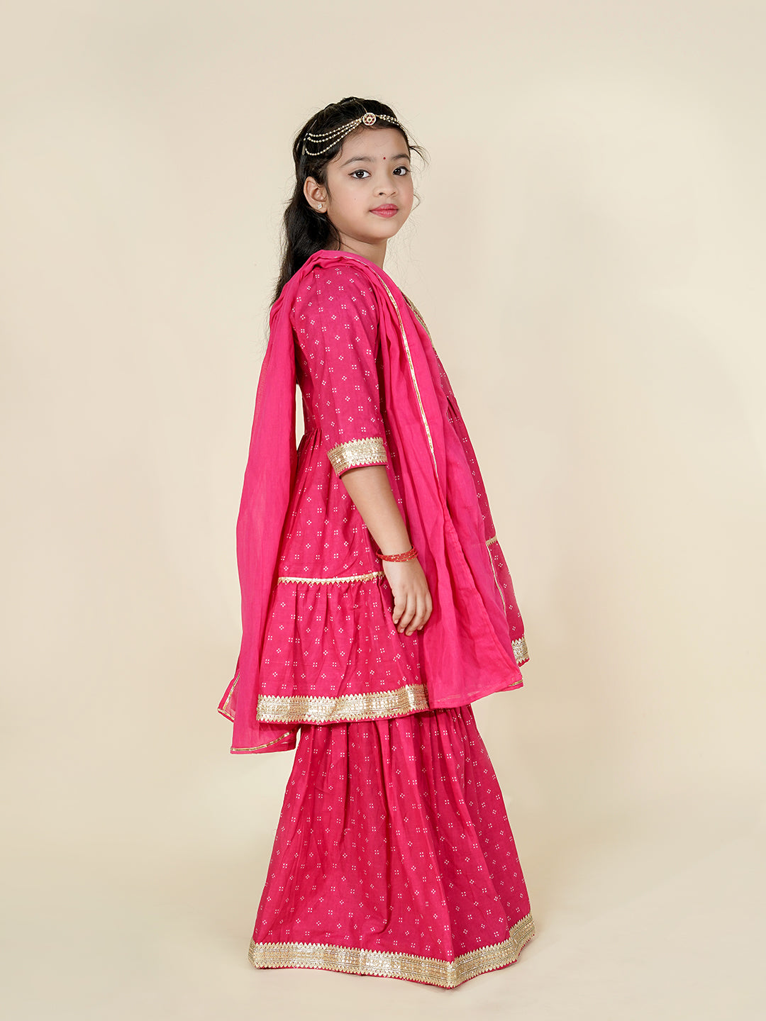 Pretty in Pink – Traditional Sharara Set for Little Girls