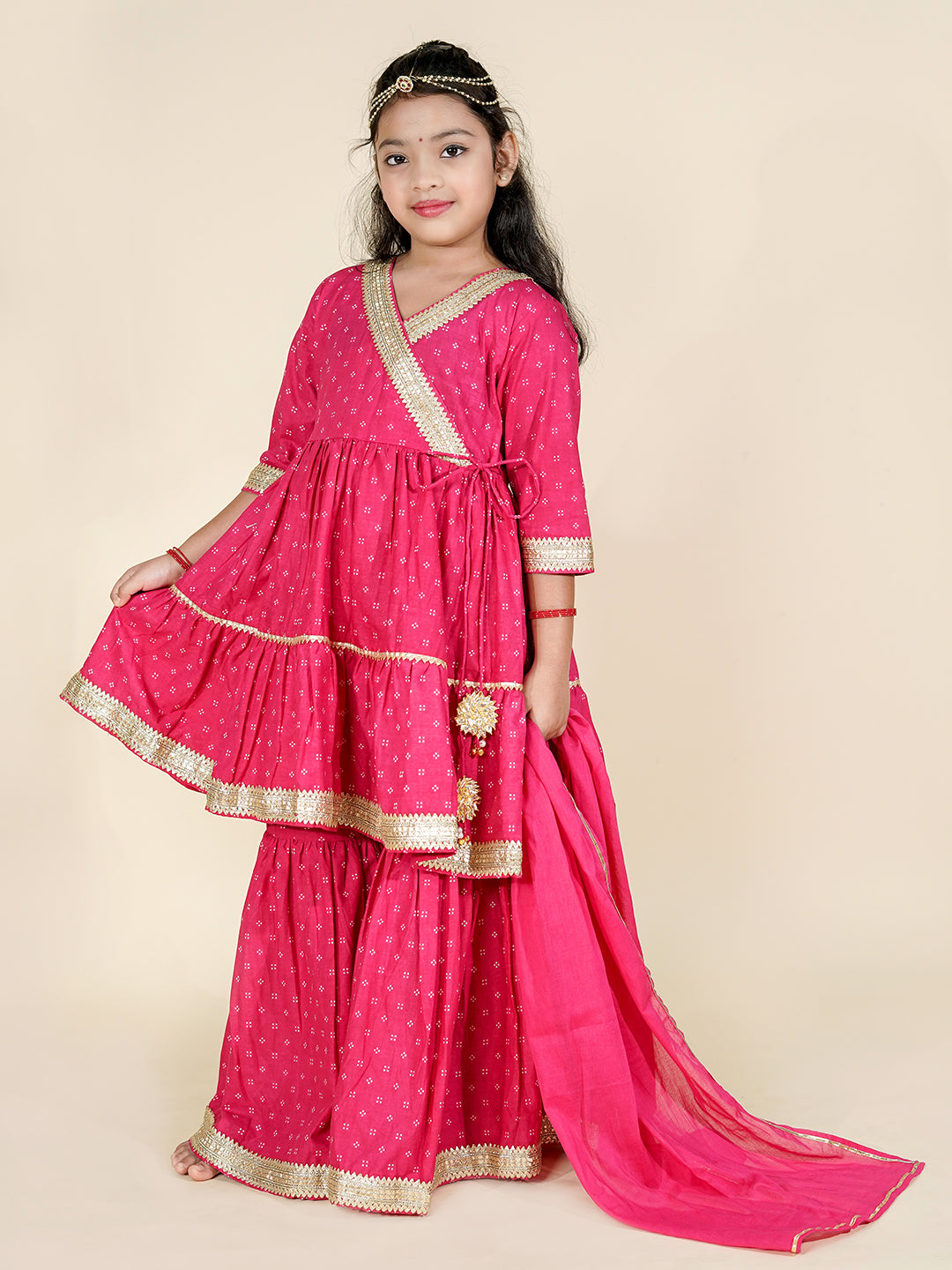 Pretty in Pink – Traditional Sharara Set for Little Girls
