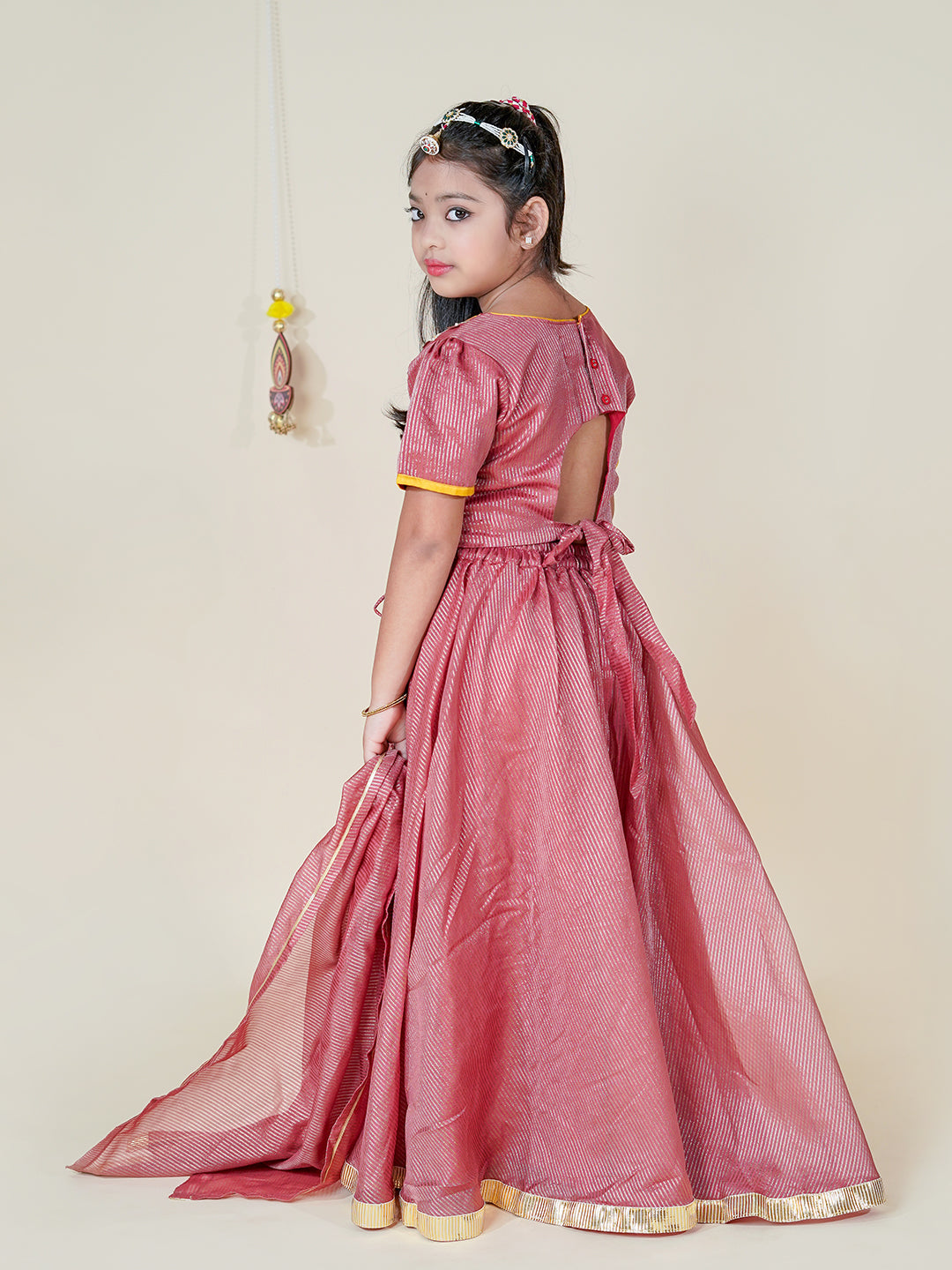 Royal Rose – Kids Silk Lehenga Choli with Dupatta