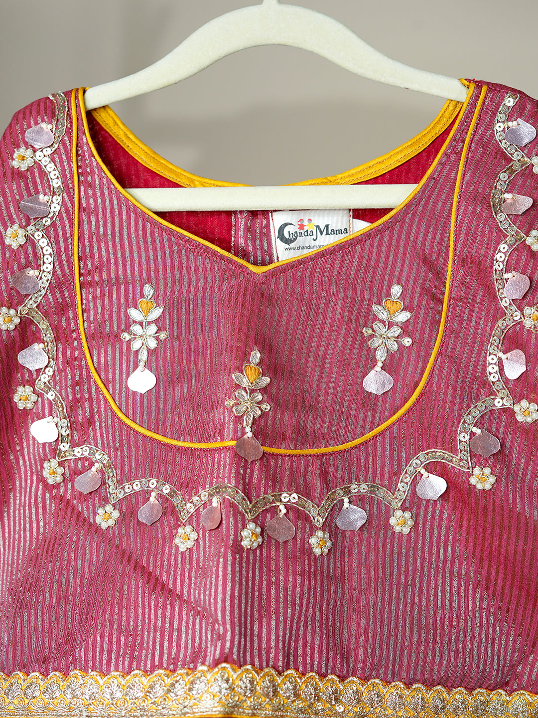 Royal Rose – Kids Silk Lehenga Choli with Dupatta