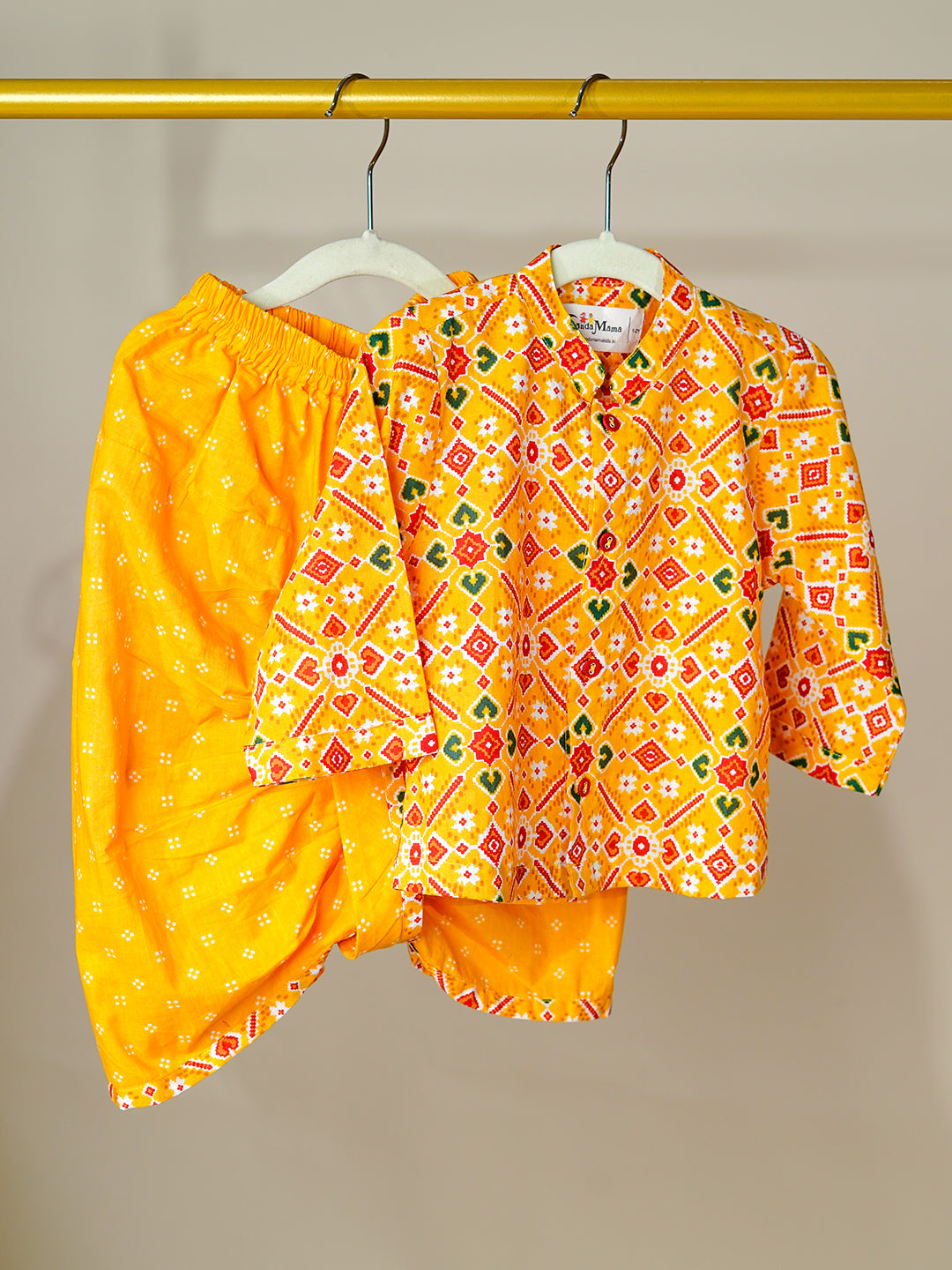 Baby Boy Yellow Festive Dhoti Kurta Set