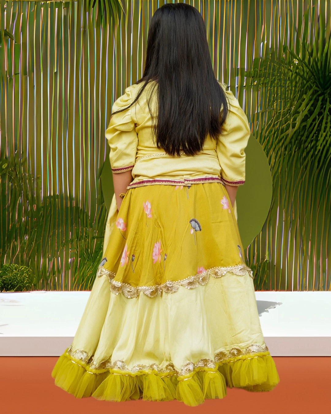 Mustard pichwayi Lehenga