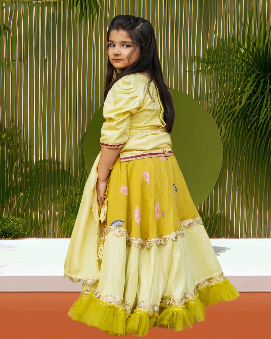 Mustard pichwayi Lehenga