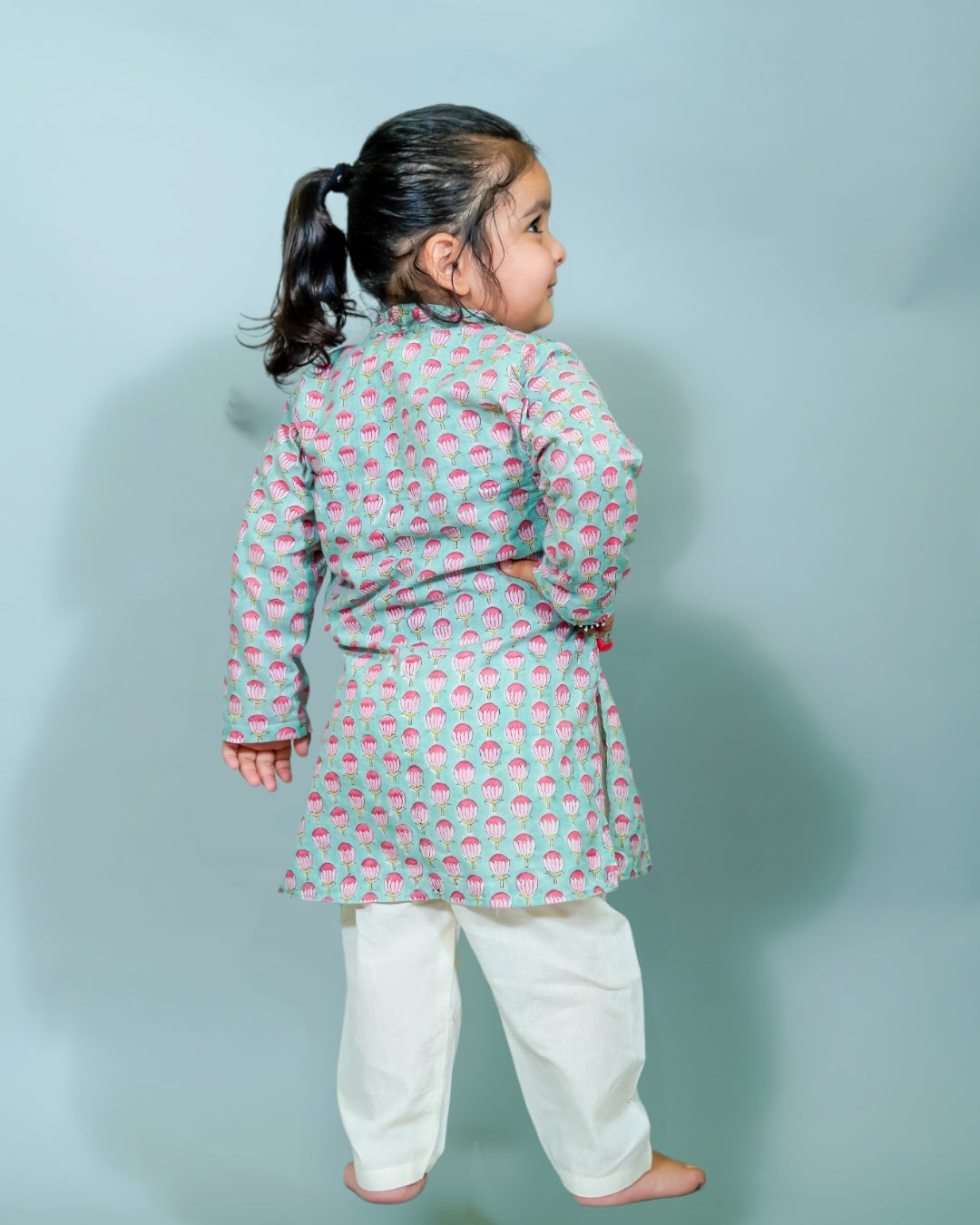 Lotus Hand Block print kurta And Pant