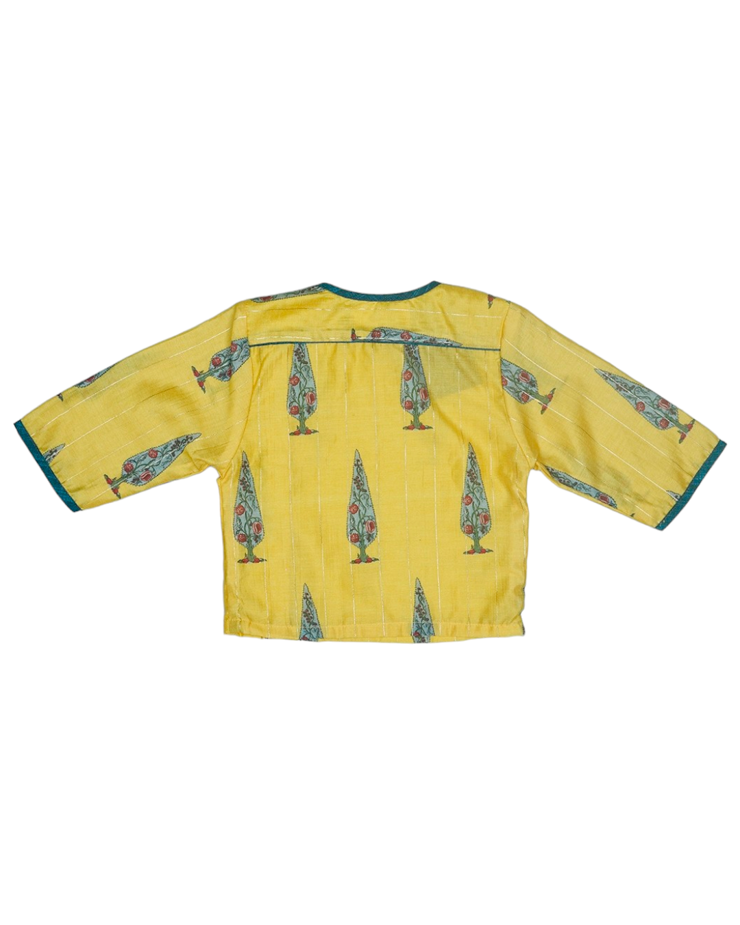 Baby Boy Mustard Floral Kurta With Dhoti And Pant