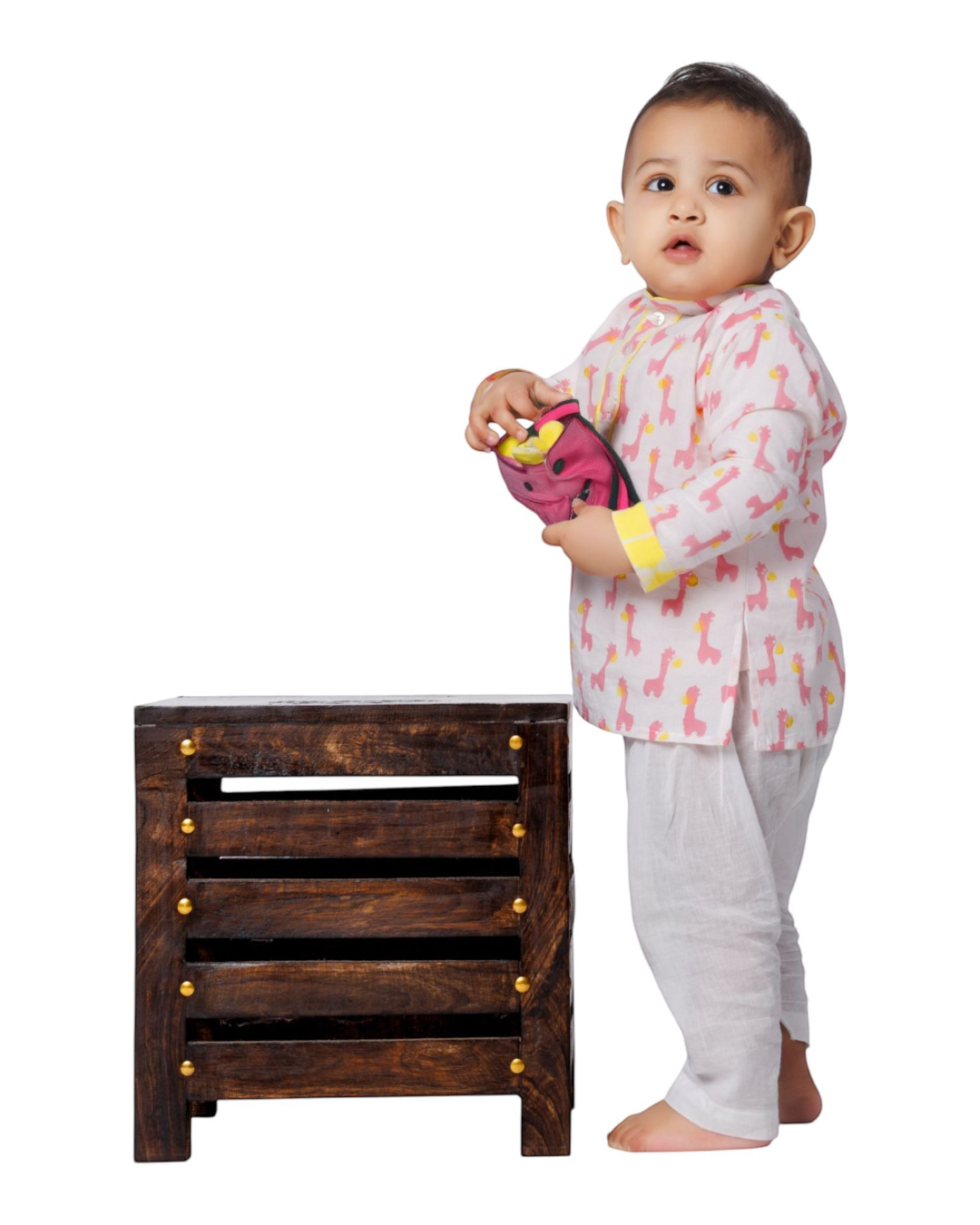 Baby Boy Little Giraffe Cotton Kurta