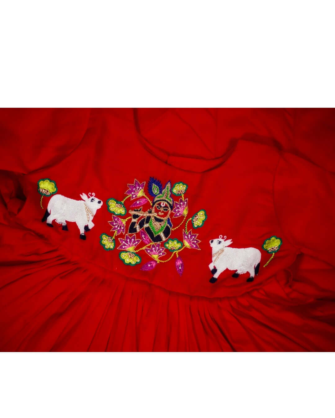 Red patola Jamna Sets for New Born Baby Girl