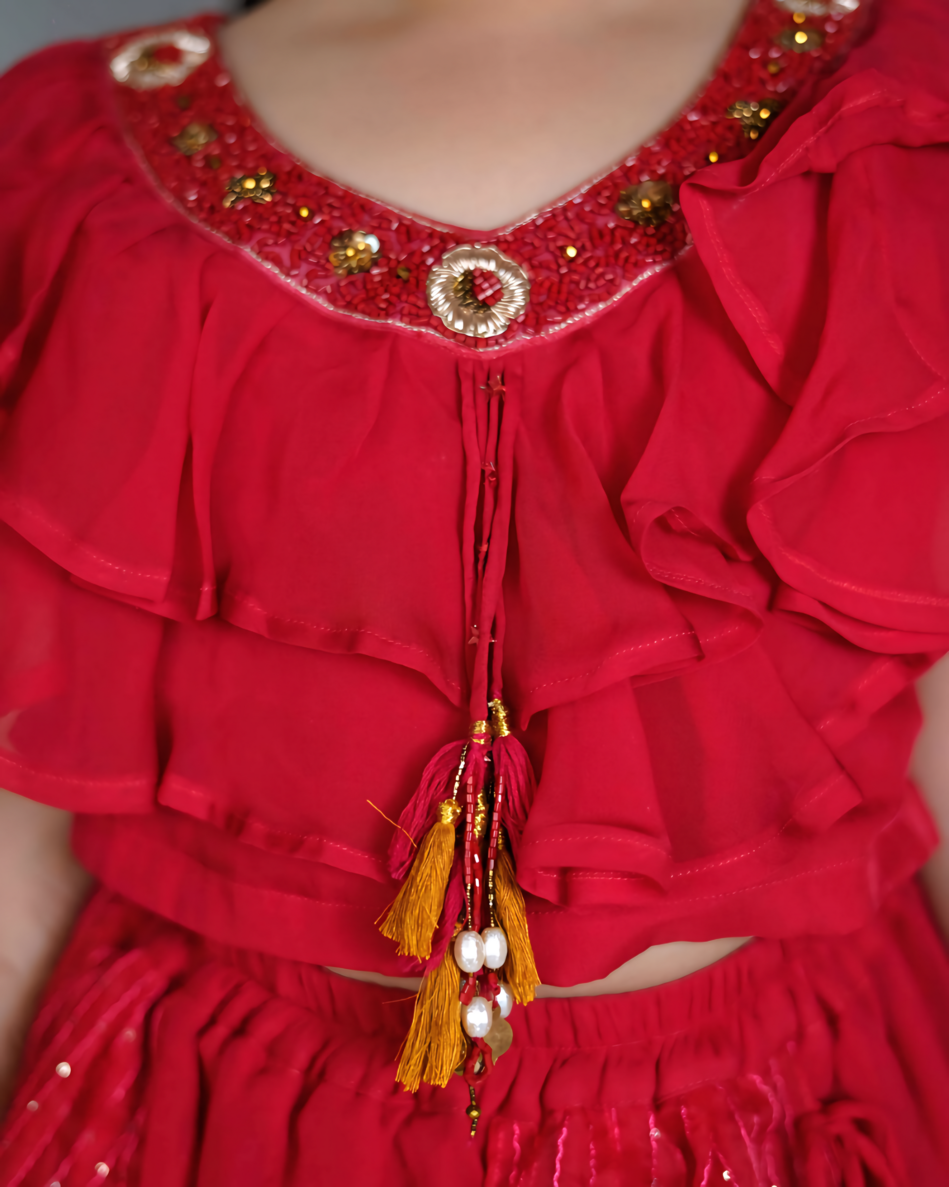 Girls Red Lehenga