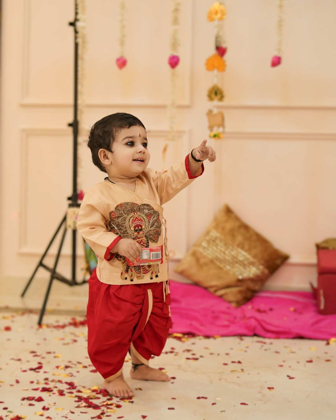 Baby Boy Divine Krishna Dhoti Kurta Set