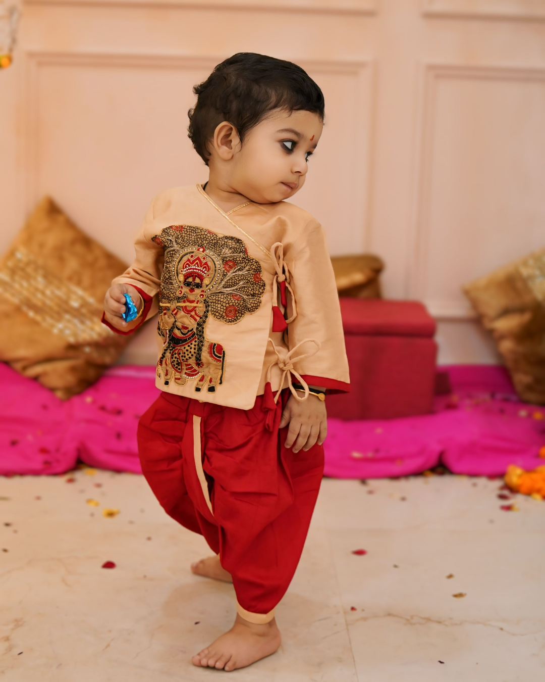 Baby Boy Divine Krishna Dhoti Kurta Set