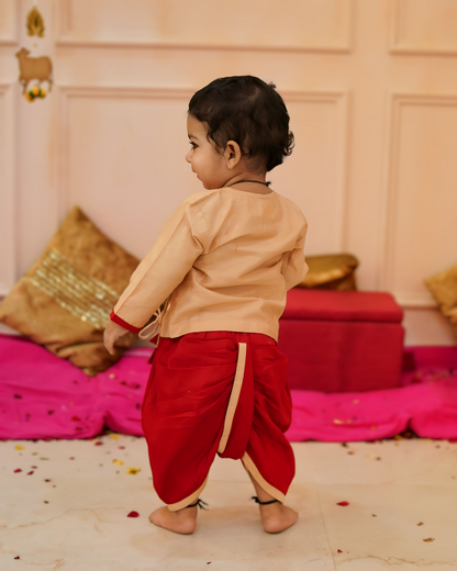 Baby Boy Divine Krishna Dhoti Kurta Set