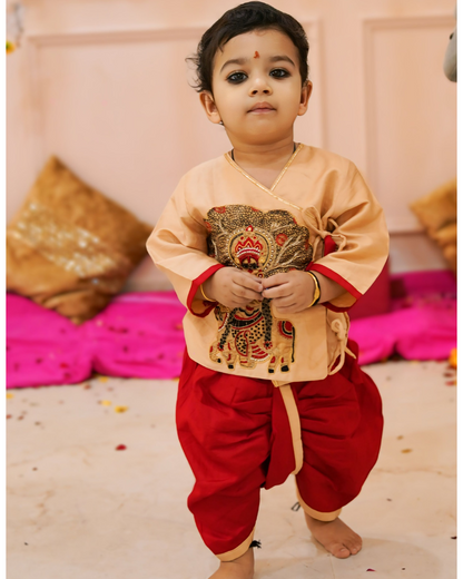 Baby Boy Divine Krishna Dhoti Kurta Set