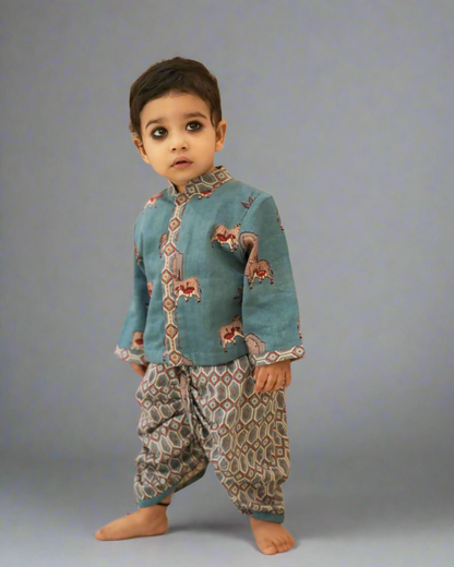 Baby Boy Shyaam Rang Krishna Cow Dhoti Kurta Set