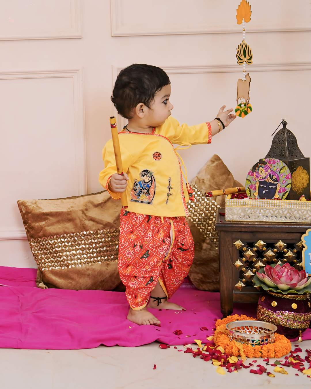 Baby Boy Yashoda Maiyaa Krishna Dhoti Set