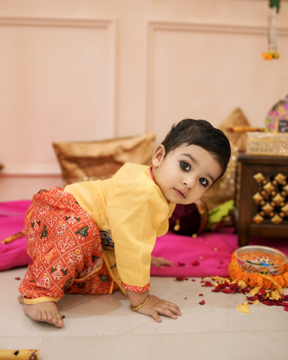 Baby Boy Yashoda Maiyaa Krishna Dhoti Set