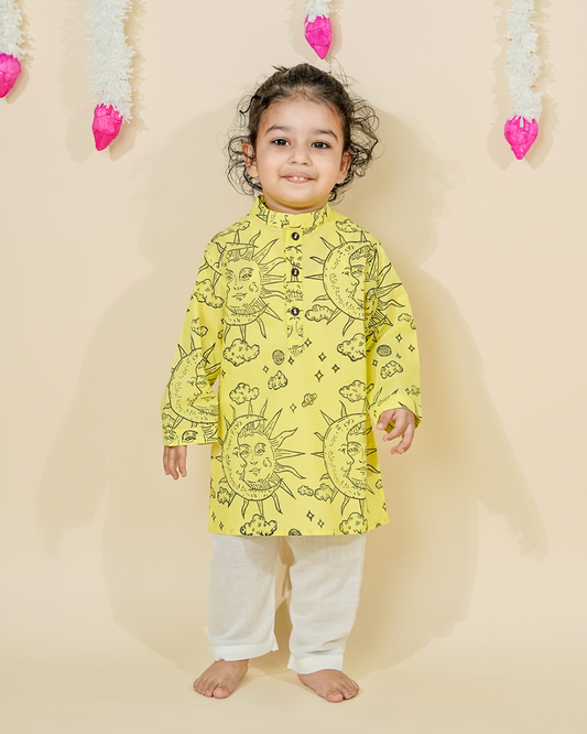 Baby Boy Yellow Kurta Set