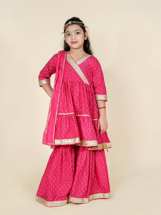 Pretty in Pink – Traditional Sharara Set for Little Girls