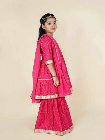 Pretty in Pink – Traditional Sharara Set for Little Girls