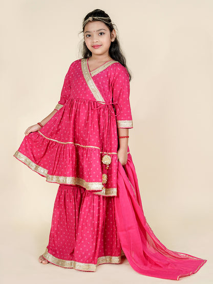 Pretty in Pink – Traditional Sharara Set for Little Girls