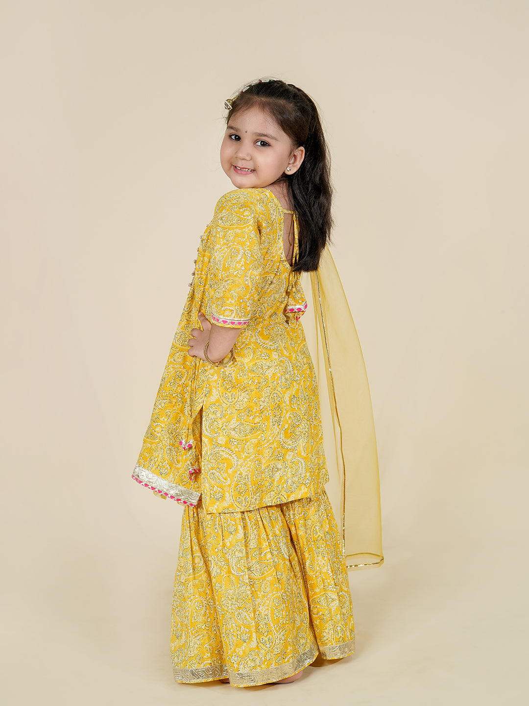 Meethi Muskaan – Festive Yellow Kurta Sharara Set