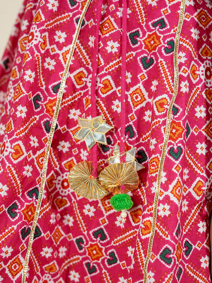 Gulabi Angrakha – Patola Print Kurta with Sharara