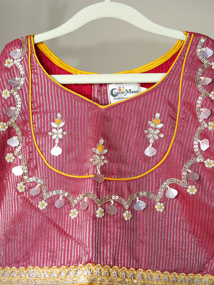 Royal Rose – Kids Silk Lehenga Choli with Dupatta