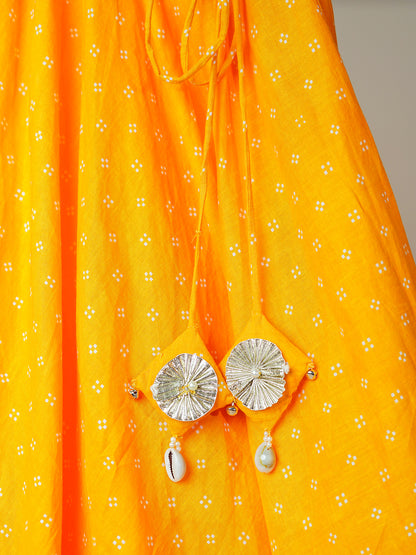 Dandiya Nights – Navratri Lehenga Choli in Mustard Yellow