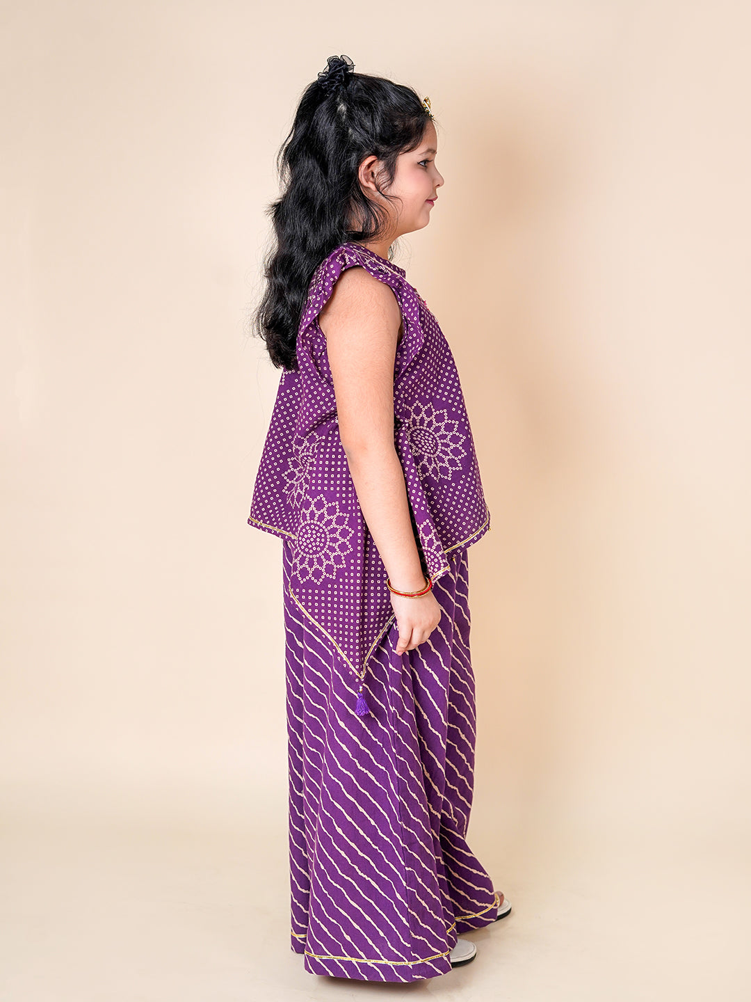Little Blossom Bandhani Top & Palazzo