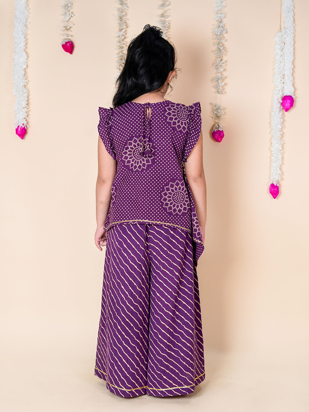 Little Blossom Bandhani Top & Palazzo