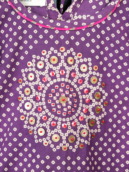 Little Blossom Bandhani Top & Palazzo