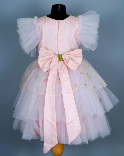 GIRLS : BABY PINK UNICORN PARTY DRESS