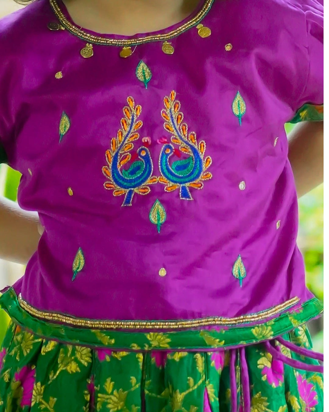 Girls : South Indian Pattu Silk Lehenga