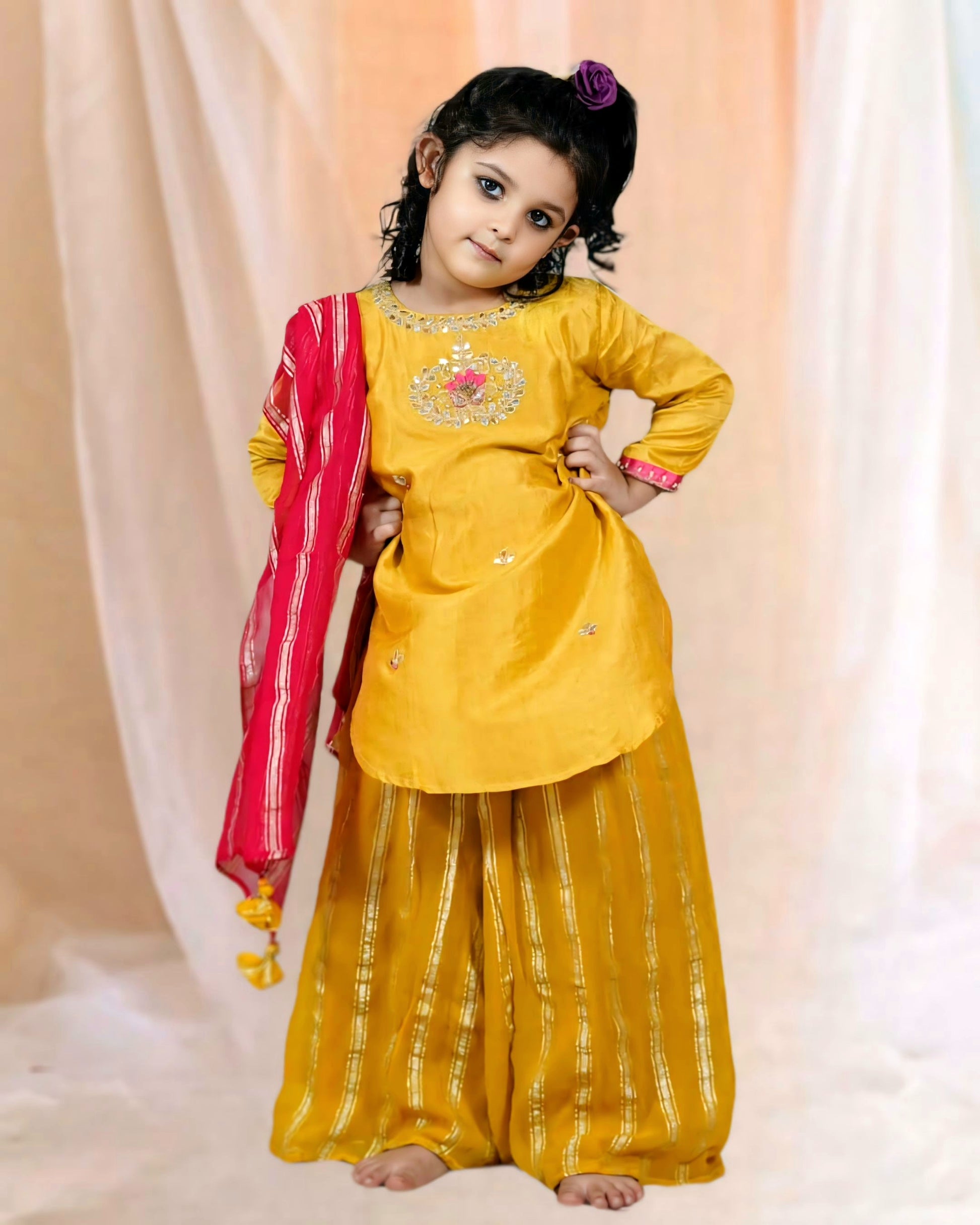 Girls Haldi Special Suit Sets