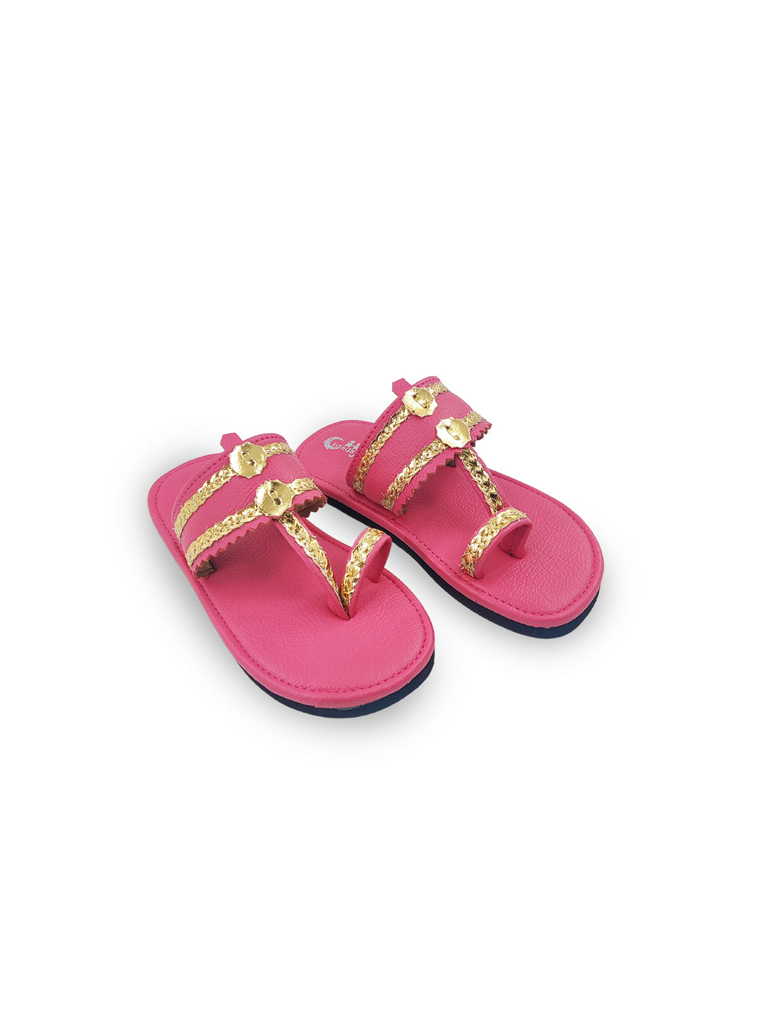 Girls Pink Ethnic kolhapuri Comfort Sandal